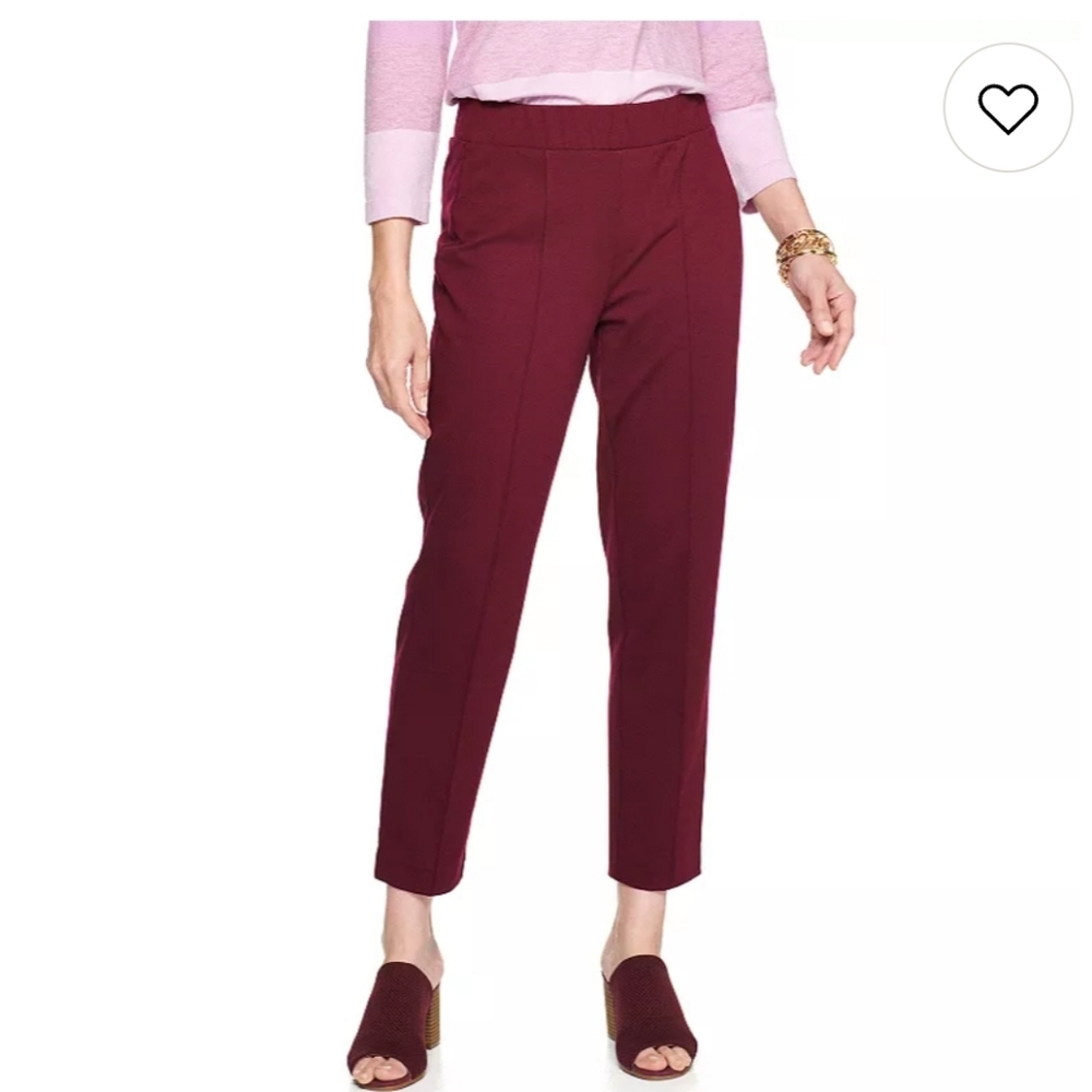 Croft & Barrow Women's Maroon Ankle Pants